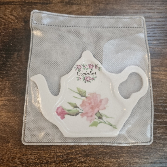 Lane End pottery tea pot floral tray October - Picture 5 of 5